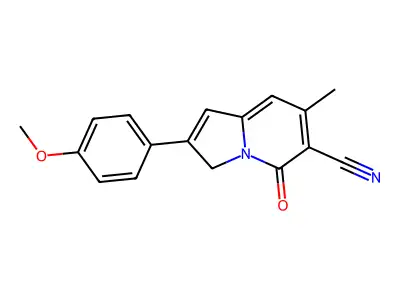 2-(4-Methoxyphenyl)-7-methyl-5-oxo-3,5-dihydroindolizine-6-carbonitrile structure