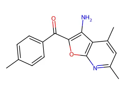 (3-Amino-4,6-dimethyl-furo[2,3-b]pyridin-2-yl)-p-tolyl-methanone structure