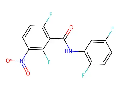 N-(2,5-difluorophenyl)-2,6-difluoro-3-nitrobenzamide structure