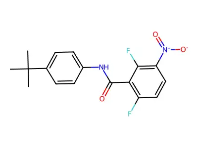 N-[4-(tert-butyl)phenyl]-2,6-difluoro-3-nitrobenzamide structure