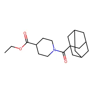 Ethyl 1-(1-adamantylcarbonyl)piperidine-4-carboxylate structure