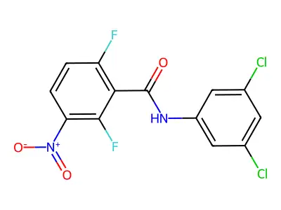 N-(3,5-dichlorophenyl)-2,6-difluoro-3-nitrobenzamide structure