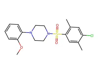 1-[(4-Chloro-2,5-dimethylphenyl)sulfonyl]-4-(2-methoxyphenyl)piperazine structure