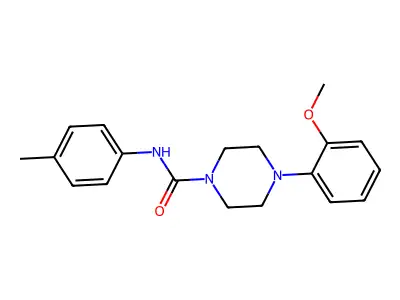 4-(2-methoxyphenyl)-N-(4-methylphenyl)piperazine-1-carboxamide structure