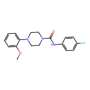 N-(4-fluorophenyl)-4-(2-methoxyphenyl)piperazine-1-carboxamide structure