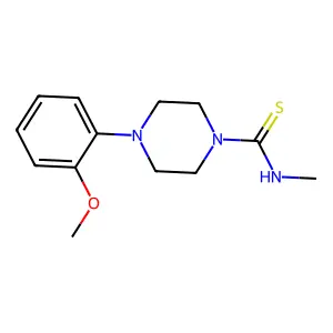 4-(2-methoxyphenyl)-N-methylpiperazine-1-carbothioamide structure