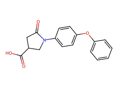 5-Oxo-1-(4-phenoxyphenyl)pyrrolidine-3-carboxylic acid structure
