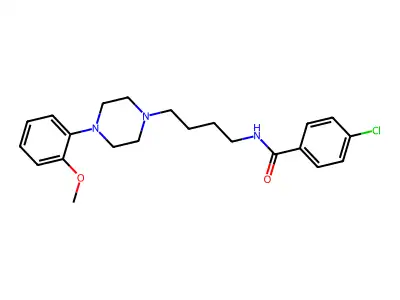 4-chloro-N-[4-[4-(2-methoxyphenyl)piperazin-1-yl]butyl]benzamide structure