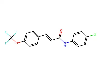 N-(4-chlorophenyl)-3-[4-(trifluoromethoxy)phenyl]prop-2-enamide structure