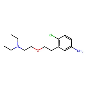 4-Chloro-3-(2-(2-(diethylamino)ethoxy)ethyl)benzenamine structure
