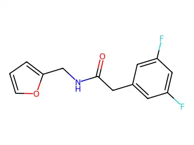 2-(3,5-difluorophenyl)-N-(furan-2-ylmethyl)acetamide structure