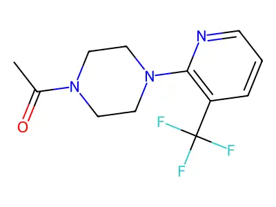 1-{4-[3-(Trifluoromethyl)-2-pyridyl]piperazino}-1-ethanone structure