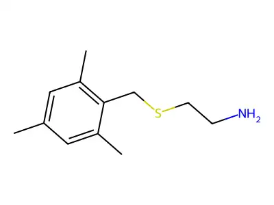 2-[(2,4,6-Trimethylphenyl)methylsulfanyl]ethanamine structure
