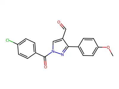 1-(4-Chlorobenzoyl)-3-(4-Methoxyphenyl)-1H-Pyrazole-4-Carbaldehyde structure