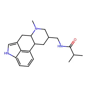 Propionamide, 2-methyl-N-((6-methyl-8-beta-ergolinyl)methyl)- structure