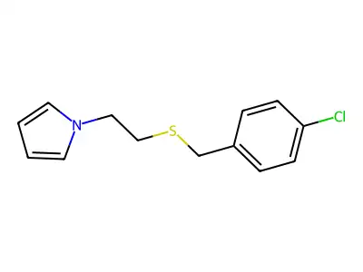 4-chlorobenzyl 2-(1H-pyrrol-1-yl)ethyl sulphide structure