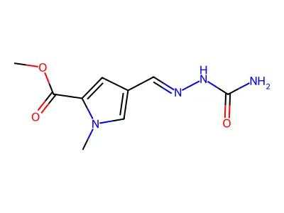 Methyl 4-[[2-(aminocarbonyl)hydrazinylidene]methyl]-1-methyl-1H-pyrrole-2-carboxylate structure