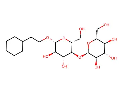 2-Cyclohexylethyl-4-O-(a-D-glucopyranosyl)-b-D-glucopyranoside structure