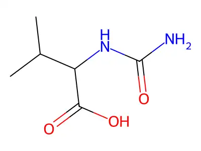 (2R)-2-(氨甲酰氨基)-3-甲基丁酸 structure