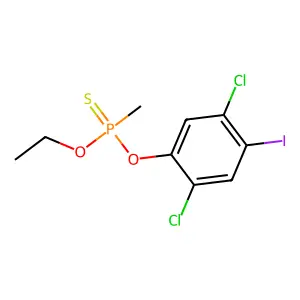 Phenol, 2,5-dichloro-4-iodo-, O-ester with O-ethyl methylphosphonothioate structure