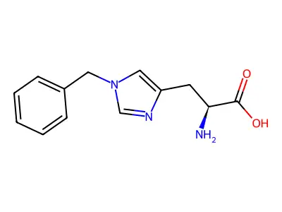 2-Amino-3-(1-benzylimidazol-4-yl)propanoic acid structure
