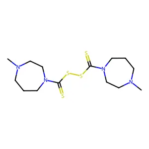 1H-1,4-Diazepine, 1,1'-(dithiodicarbonothioyl)bis(hexahydro-4-methyl- structure