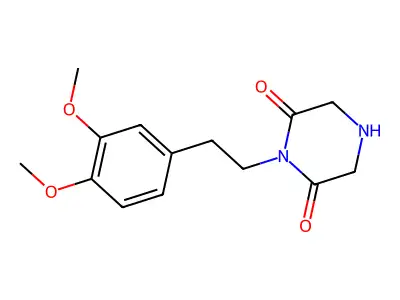 1-[2-(3,4-Dimethoxyphenyl)ethyl]piperazine-2,6-dione structure