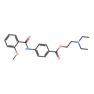 Benzoic acid, 4-(2-methoxybenzamido)-, 2-(diethylamino)ethyl ester structure