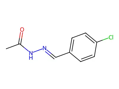 p-Chlorobenzaldehyde acetylhydrazone structure