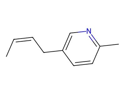 5-But-2-enyl-2-methylpyridine structure