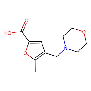 5-Methyl-4-(morpholinomethyl)furan-2-carboxylic acid structure