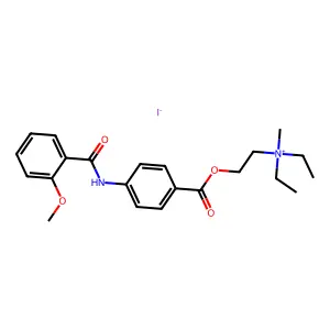 Ammonium, diethyl(2-(4-(2-methoxybenzamido)benzoyloxy)ethyl)methyl-, iodide structure