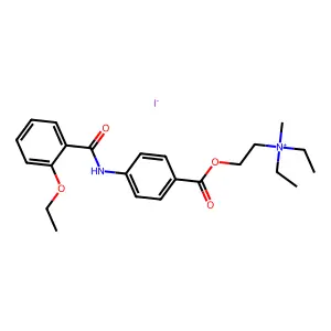 Ammonium, diethyl(2-(4-(2-ethoxybenzamido)benzoyloxy)ethyl)methyl-, iodide structure