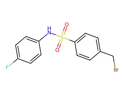 4-(bromomethyl)-N-(4-fluorophenyl)benzenesulfonamide structure