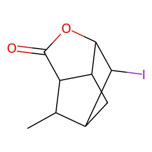 6-iodo-7-methylhexahydro-2H-3,5-methanocyclopenta[b]furan-2-one structure