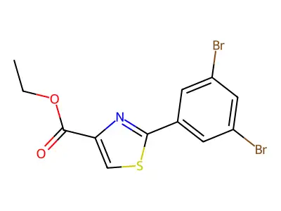 Ethyl 2-(3,5-dibromophenyl)-1,3-thiazole-4-carboxylate structure