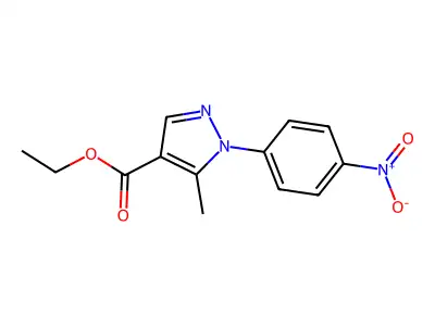 ethyl 5-methyl-1-(4-nitrophenyl)-1H-pyrazole-4-carboxylate structure