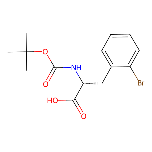 Boc-2-bromo-D-phenylalanine structure