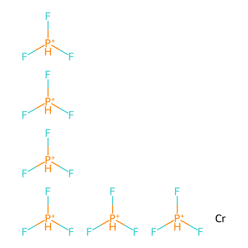 Chromium, hexakis(phosphorus trifluoride) structure
