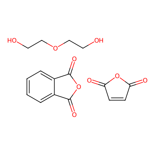 2-Benzofuran-1,3-dione;furan-2,5-dione;2-(2-hydroxyethoxy)ethanol structure