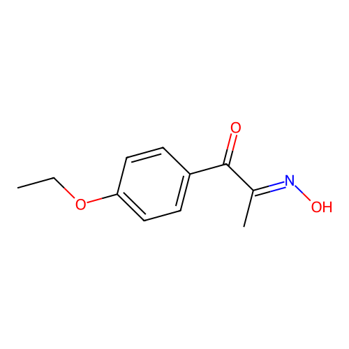 (2E)-1-(4-ethoxyphenyl)-2-hydroxyiminopropan-1-one structure
