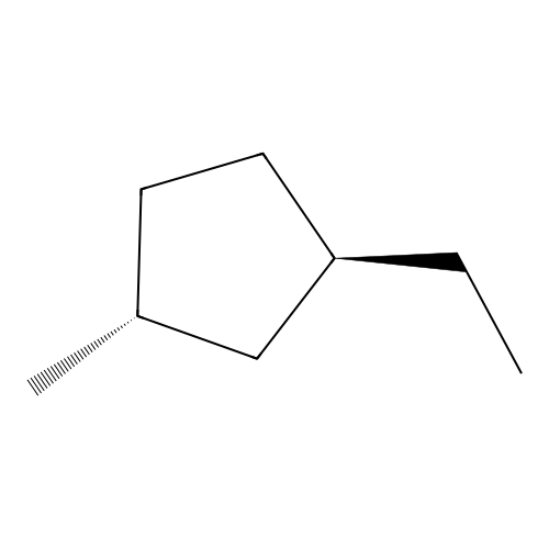trans-1-Ethyl-3-Methylcyclopentane structure