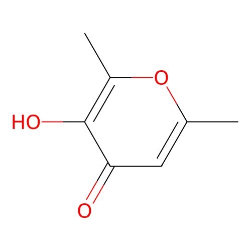 4H-Pyran-4-one, 3-hydroxy-2,6-dimethyl- structure