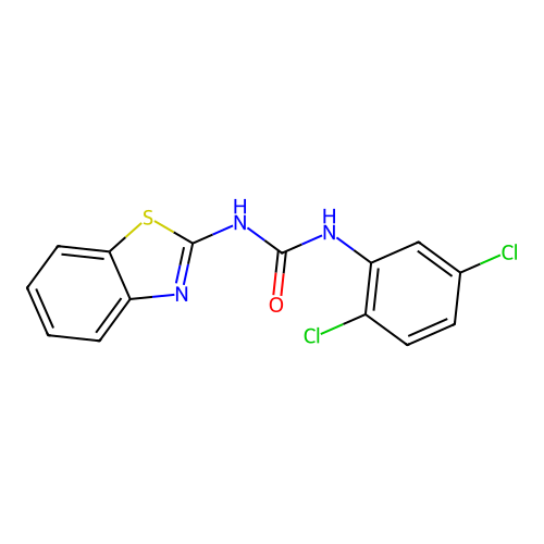N-(1,3-benzothiazol-2-yl)-N'-(2,5-dichlorophenyl)urea structure