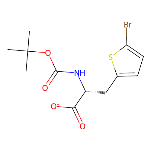 Boc-D-alpha-(5-bromothienyl)alanine structure