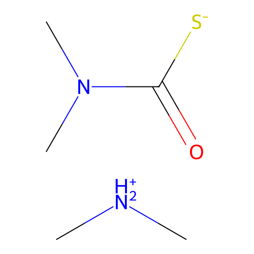 dimethylazanium;N,N-dimethylcarbamothioate structure