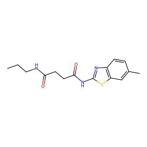 N'-(6-methyl-1,3-benzothiazol-2-yl)-N-propylbutanediamide structure