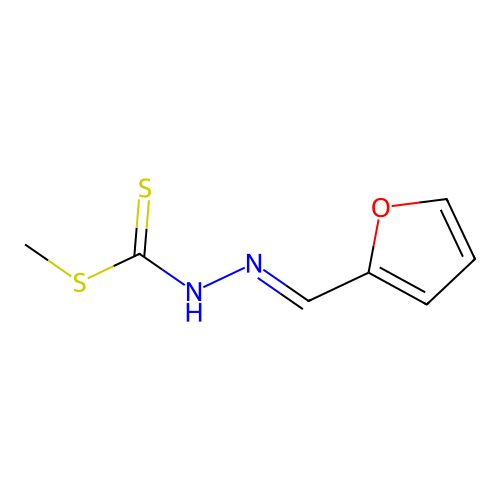 methyl N-(furan-2-ylmethylideneamino)carbamodithioate structure