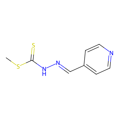(E)-methyl 2-(pyridin-4-ylmethylene)hydrazinecarbodithioate structure