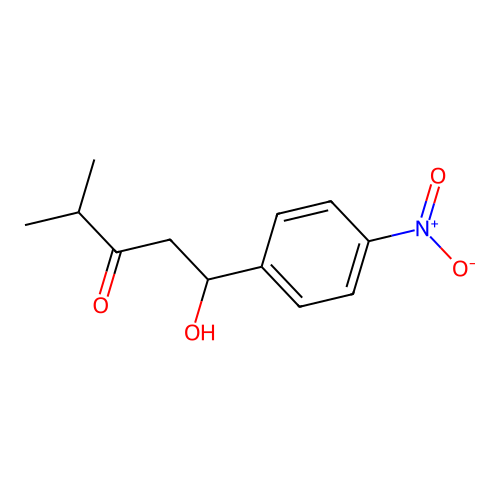 1-Hydroxy-4-methyl-1-(4-nitrophenyl)pentan-3-one structure